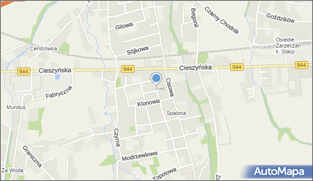 Jasienica powiat bielski, Jaśminowa, mapa Jasienica powiat bielski