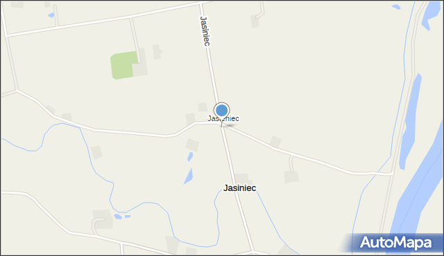 Jasiniec gmina Bogdaniec, Jasiniec, mapa Jasiniec gmina Bogdaniec