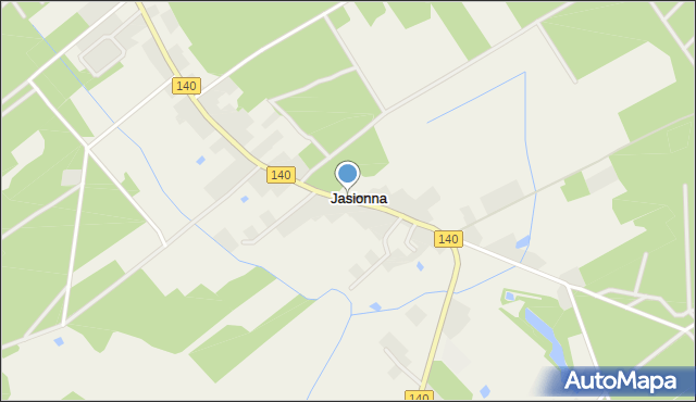 Jasionna gmina Wronki, Jasionna, mapa Jasionna gmina Wronki