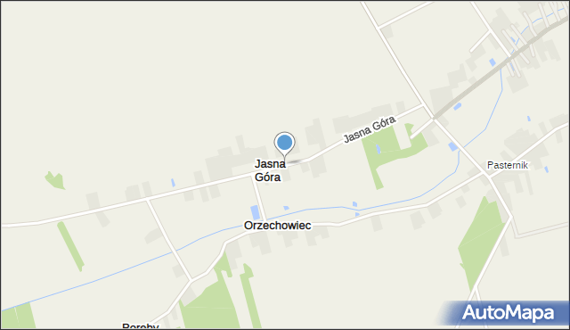 Jasna Góra gmina Mokrsko, Jasna Góra, mapa Jasna Góra gmina Mokrsko