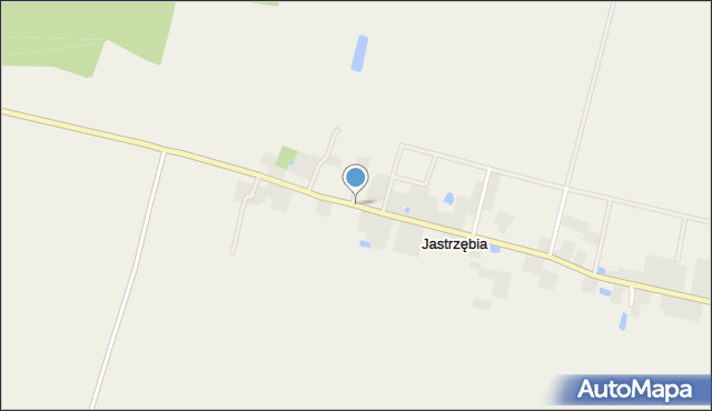 Jastrzębia gmina Góra, Jastrzębia, mapa Jastrzębia gmina Góra