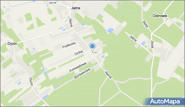 Jatne, Jasna, mapa Jatne