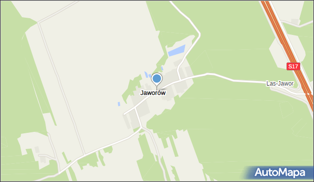 Jaworów gmina Żyrzyn, Jaworów, mapa Jaworów gmina Żyrzyn