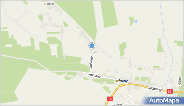 Jaźwiny gmina Trzebnica, Jaźwiny, mapa Jaźwiny gmina Trzebnica