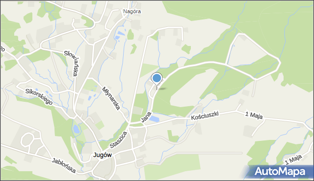 Jugów, Jasna, mapa Jugów