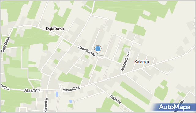 Kalonka gmina Nowosolna, Jaśminowa, mapa Kalonka gmina Nowosolna