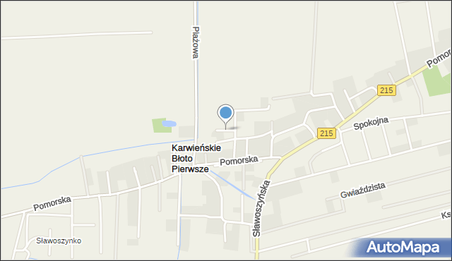 Karwieńskie Błoto Pierwsze, Jaśminowa, mapa Karwieńskie Błoto Pierwsze