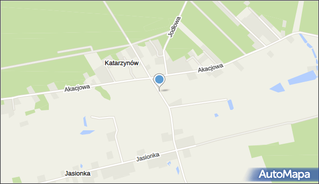 Katarzynów gmina Ozorków, Jarzębinowa, mapa Katarzynów gmina Ozorków