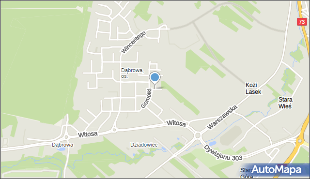 Kielce, Jaracza Stefana, mapa Kielc