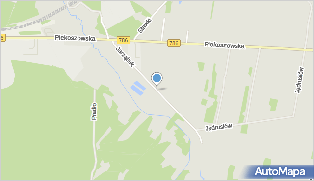 Kielce, Jarząbek, mapa Kielc