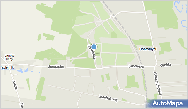 Kielce, Janowska, mapa Kielc