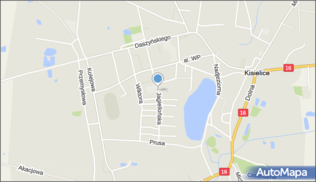 Kisielice, Jagiellońska, mapa Kisielice