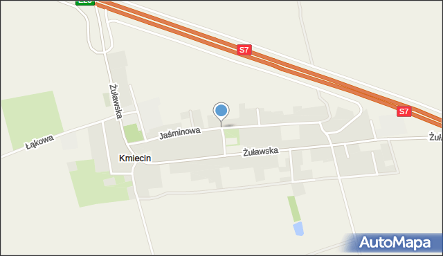 Kmiecin, Jaśminowa, mapa Kmiecin