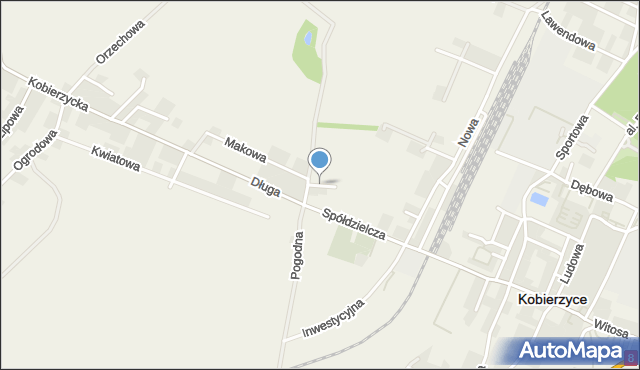 Kobierzyce, Jaśminowa, mapa Kobierzyce