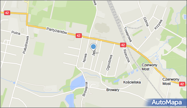 Końskie, Jasna, mapa Końskie