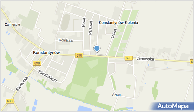 Konstantynów powiat bialski, Janowska, mapa Konstantynów powiat bialski