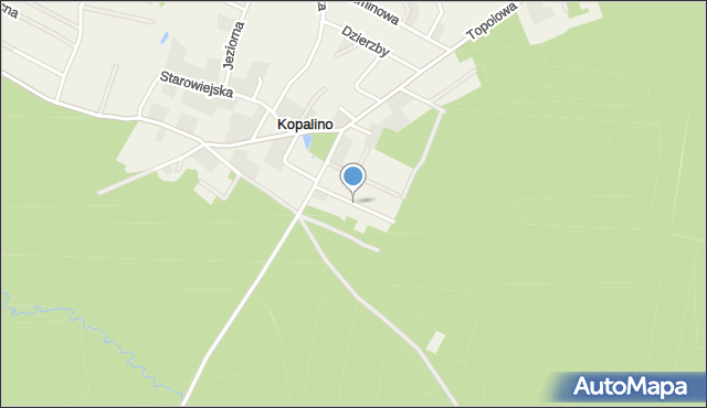 Kopalino, Jałowcowa, mapa Kopalino