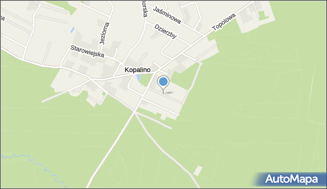 Kopalino, Jarzębinowa, mapa Kopalino