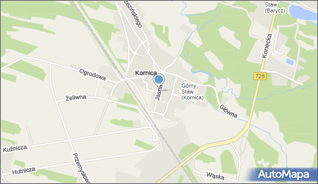 Kornica, Jasna, mapa Kornica