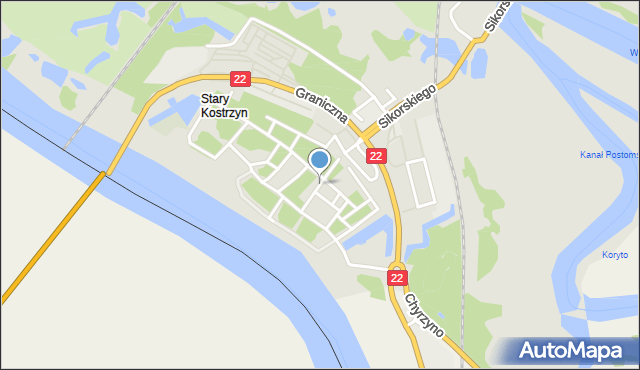 Kostrzyn nad Odrą, Jatki, mapa Kostrzyn nad Odrą