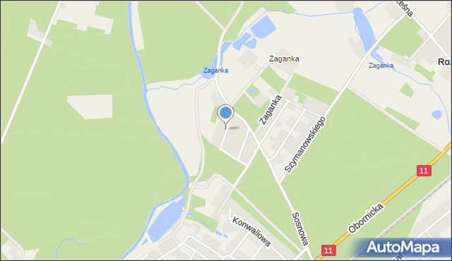 Kowanówko, Jałowcowa, mapa Kowanówko