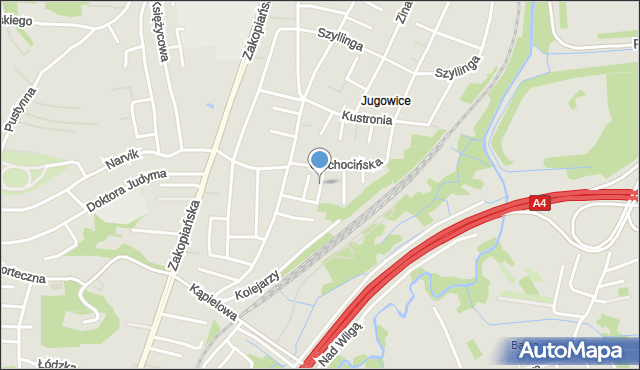 Kraków, Jasielska, mapa Krakowa