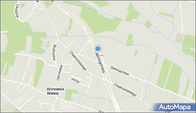 Kraków, Jasnogórska, mapa Krakowa