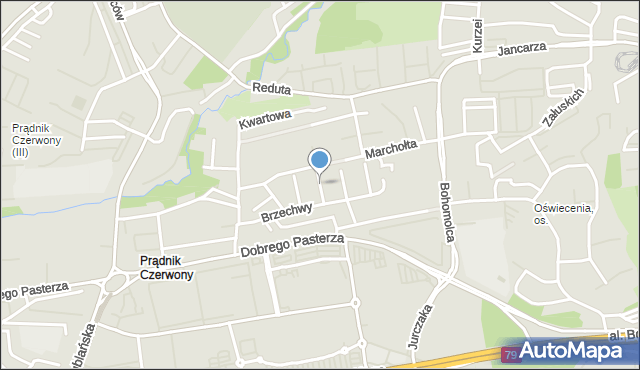 Kraków, Janosika, mapa Krakowa