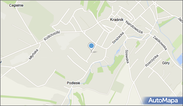 Kraśnik, Jasna, mapa Kraśnik