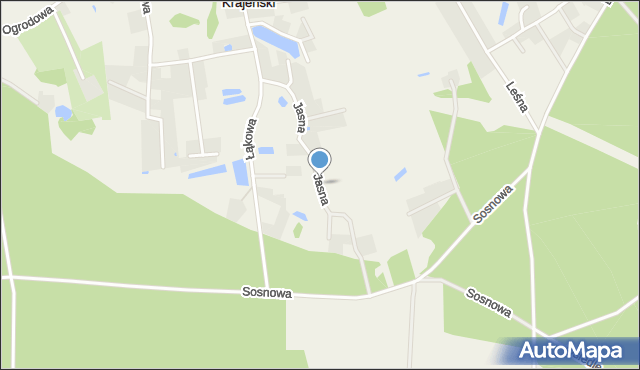 Kruszyn Krajeński, Jasna, mapa Kruszyn Krajeński