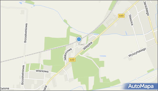 Książenice gmina Grabów nad Prosną, Jabłoniowa, mapa Książenice gmina Grabów nad Prosną