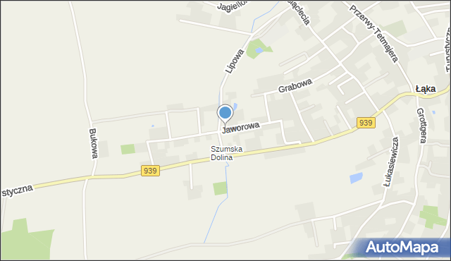 Łąka gmina Pszczyna, Jaworowa, mapa Łąka gmina Pszczyna