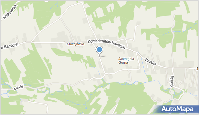 Lanckorona, Jaworkowa, mapa Lanckorona