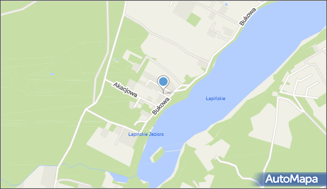 Łapino Kartuskie, Jaśminowa, mapa Łapino Kartuskie