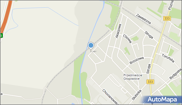 Legnica, Jarzębinowa, mapa Legnicy