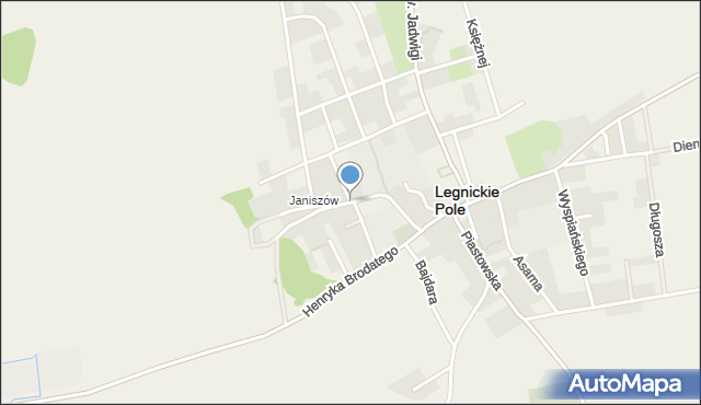 Legnickie Pole, Janczarska, mapa Legnickie Pole