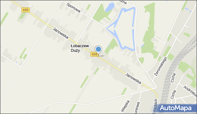 Łobaczew Duży, Janowska, mapa Łobaczew Duży