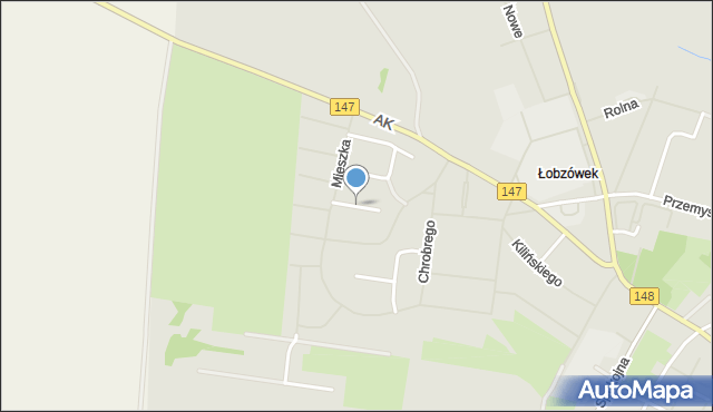 Łobez, Jagiellonów, mapa Łobez