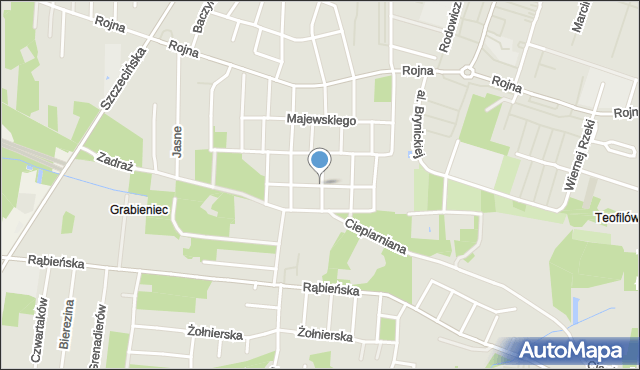 Łódź, Janowskiego Aleksandra, mapa Łodzi