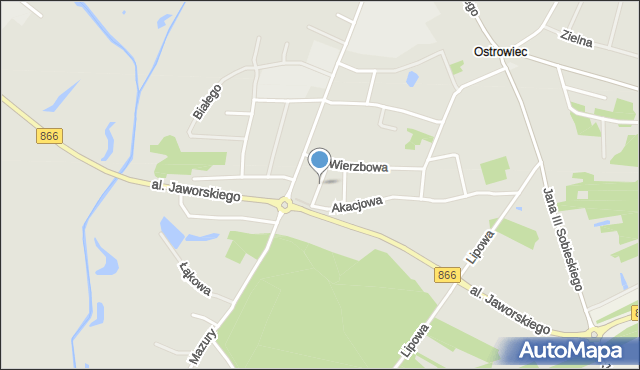 Lubaczów, Jarzębinowa, mapa Lubaczów