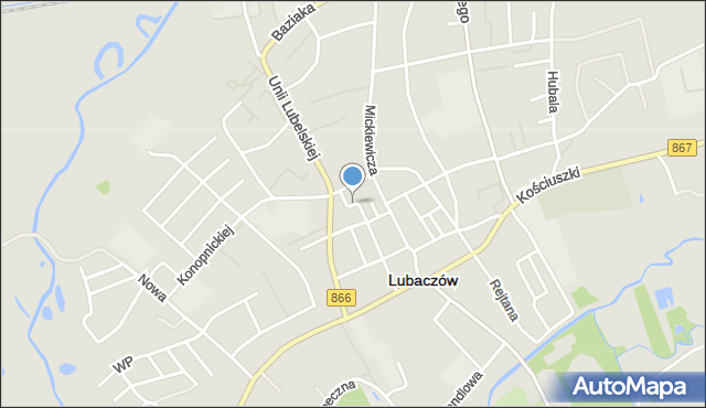 Lubaczów, Jasna, mapa Lubaczów