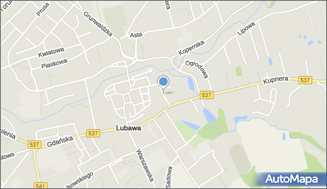 Lubawa, Jagiellońska, mapa Lubawa