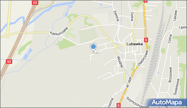 Lubawka, Jagiellońska, mapa Lubawka