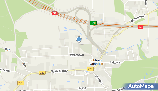 Lublewo Gdańskie, Jaskółcza, mapa Lublewo Gdańskie