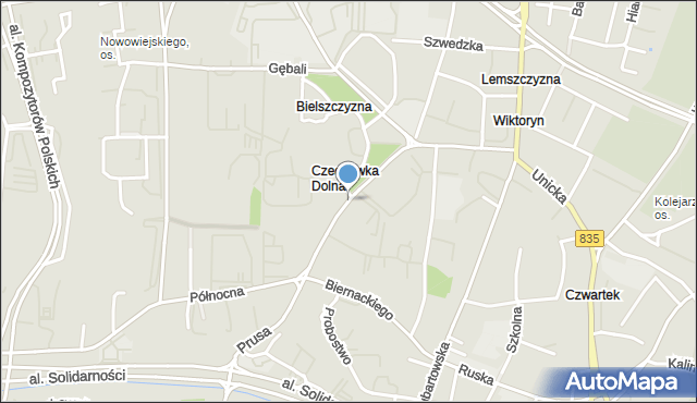 Lublin, Jaczewskiego Kazimierza, dr., mapa Lublina