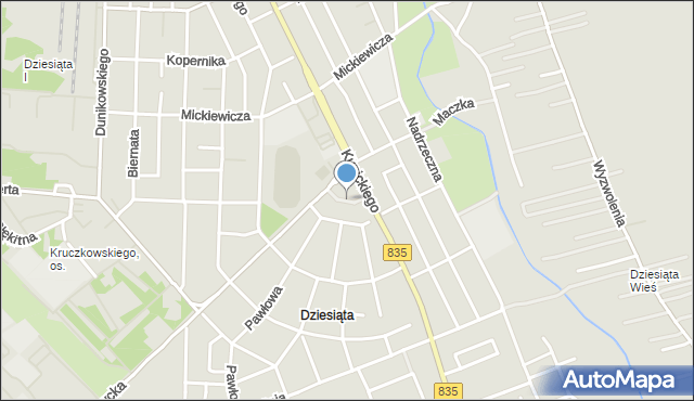 Lublin, Jachowicza Stanisława, mapa Lublina