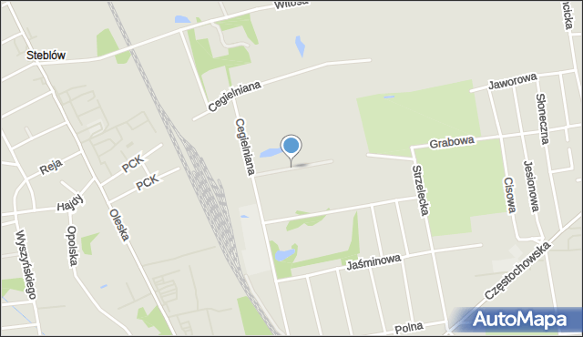 Lubliniec, Jagodowa, mapa Lubliniec