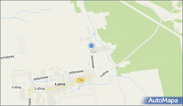 Łubna gmina Góra Kalwaria, Janówek, mapa Łubna gmina Góra Kalwaria