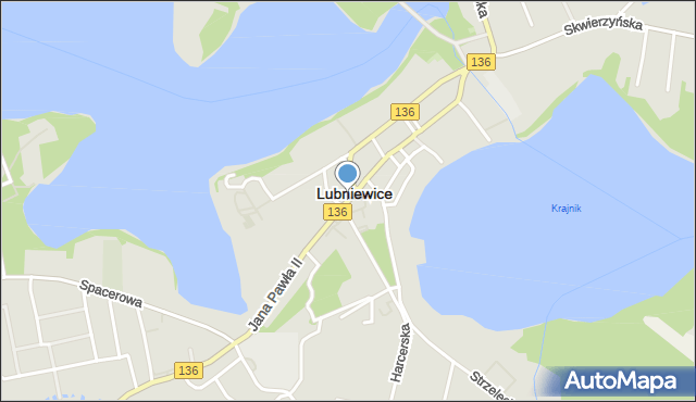 Lubniewice, Jana Pawła II, mapa Lubniewice