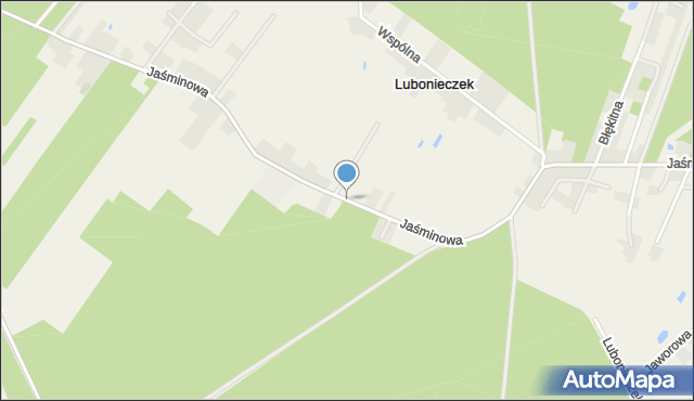 Lubonieczek, Jaśminowa, mapa Lubonieczek